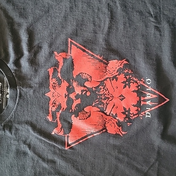 Black T-Shirt Diablo, Size 4 XL, New - Picture 3 of 3